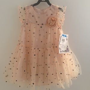 Adorable peach polka dot dress